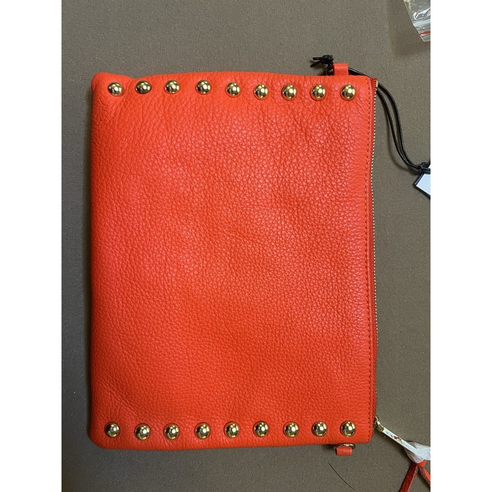 Rebecca Minkoff Genuine Leather Red Crossbody/Clutch Bag Adjustable Strap Zip - Picture 5 of 6